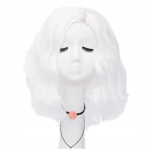 

Peruka Cosplay 40 CM Bob Glam Rock Biała