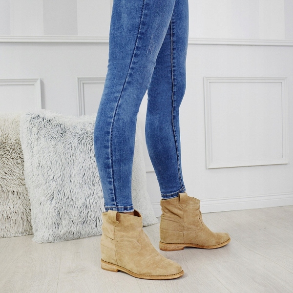 Botki na koturnie ALISHIA camel 38 Rozmiar 38