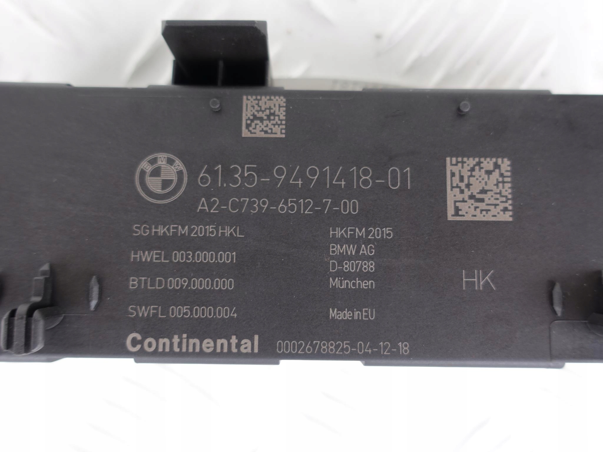 BMW X4 F98 module electrical bonnet rear part 9491418