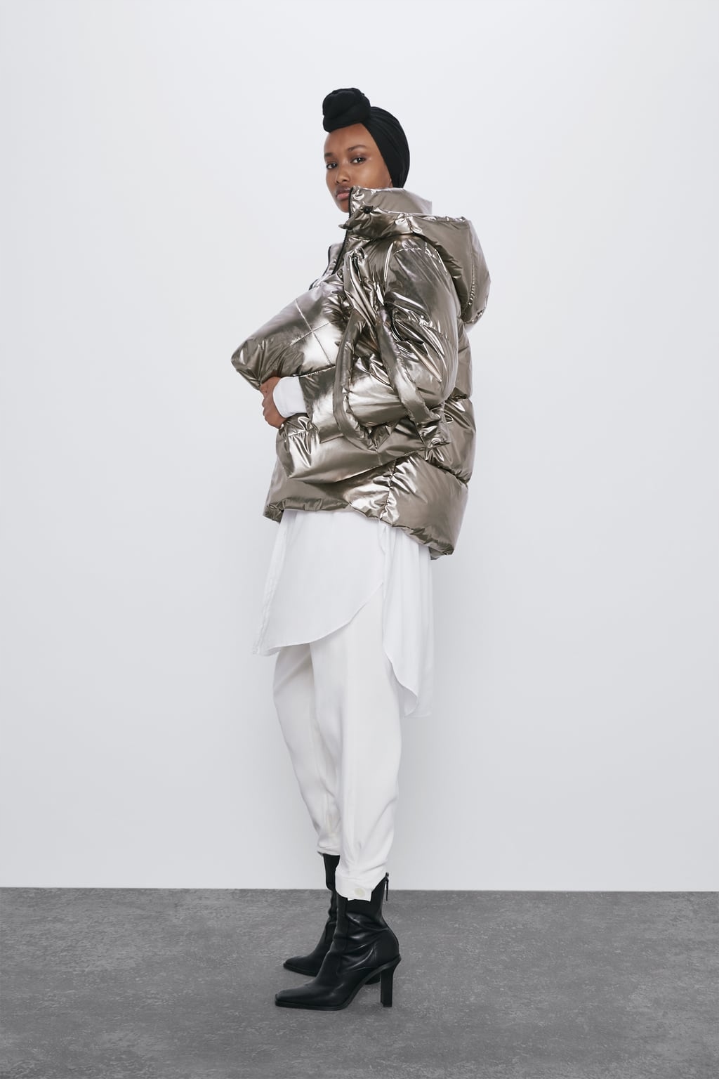 Zara kurtka pikowana z metalizowanym wykończenie M Rozmiar M