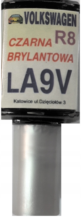 VW LA9V R8 BRILLANTSCHWARTZ LAKIER ZAPRAWKA DO RYS