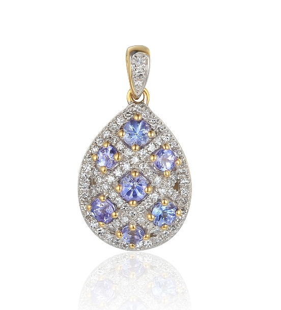 

Złota Zawieszka Tanzanity Diamenty 585 Prezent