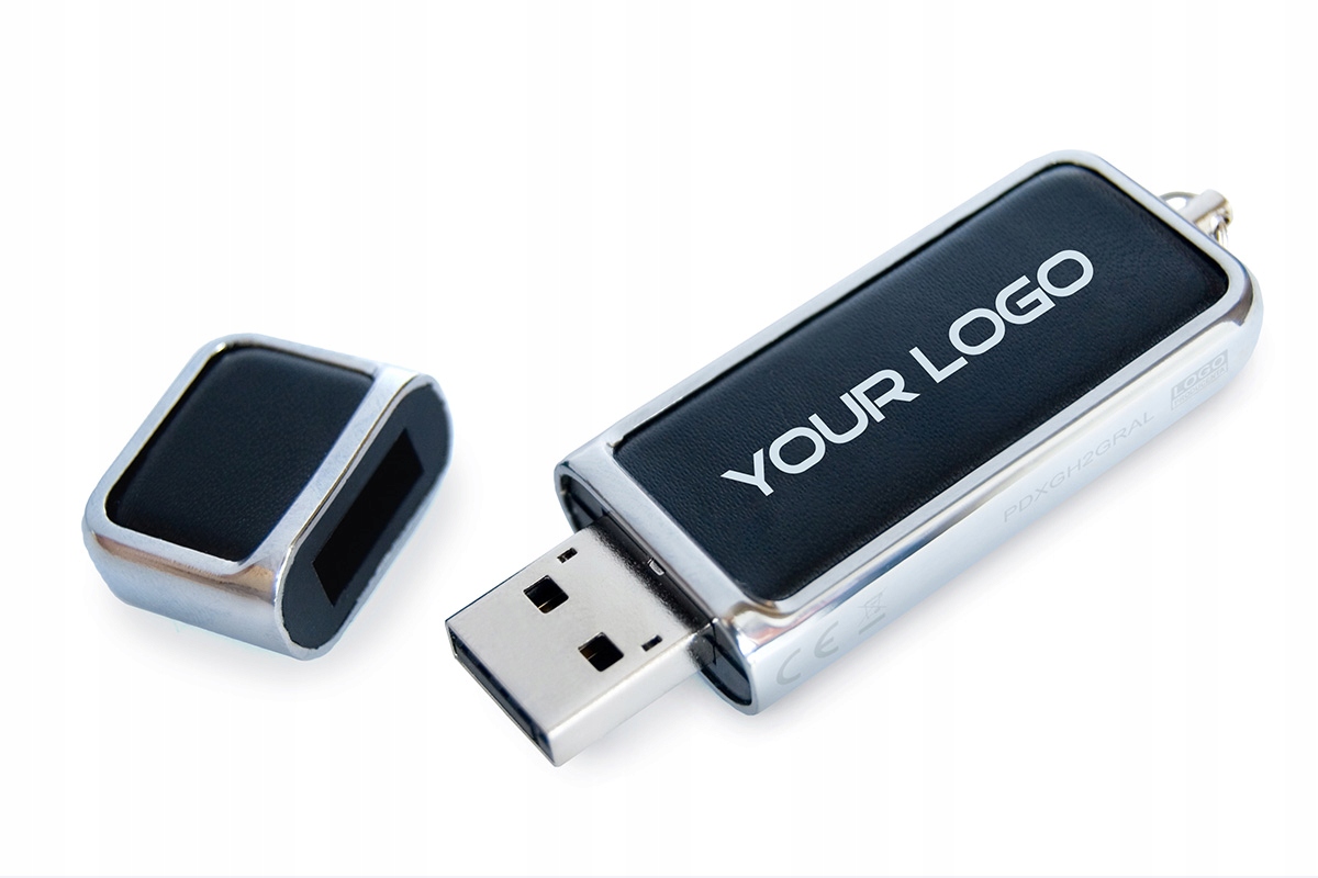 USB 16 GB SKÓRZANY Z GRAWEREM LOGO - 5 SZT