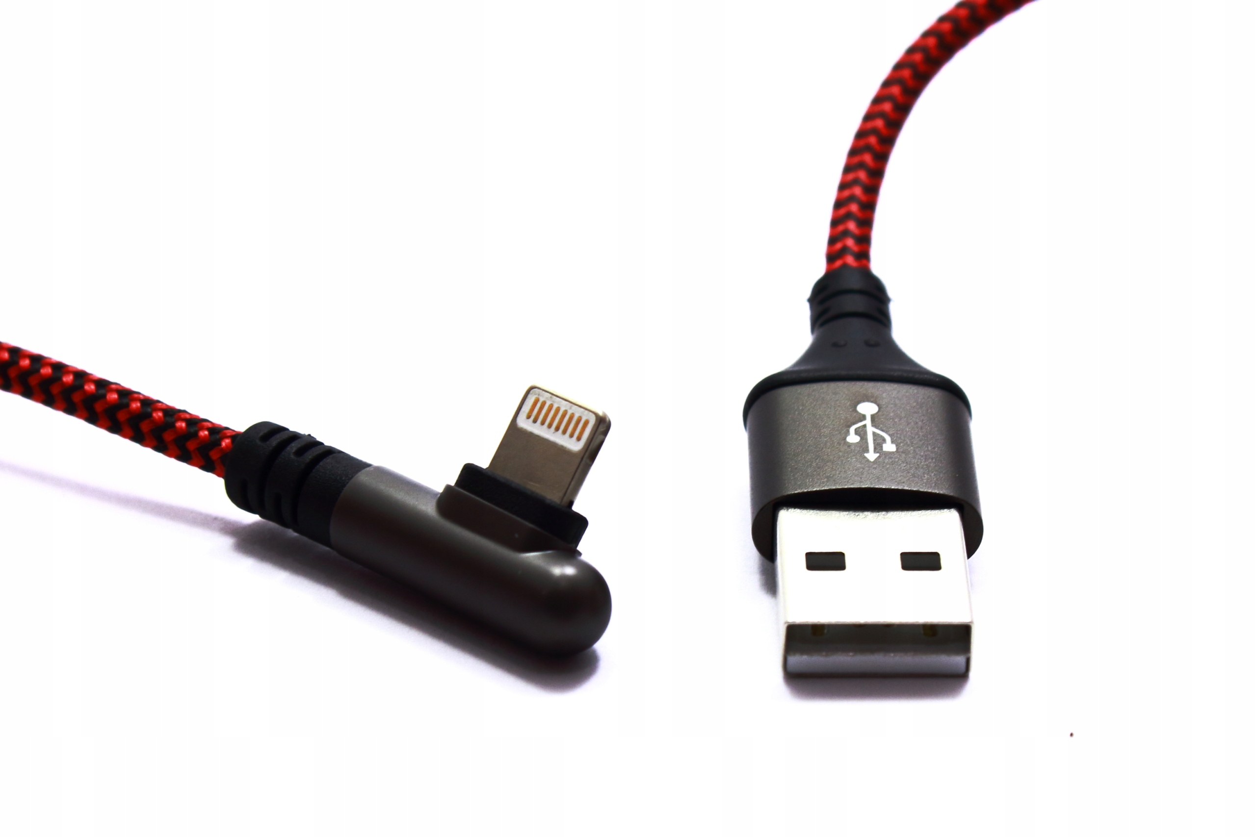

Kabel Usb Do Iphone 5 6 7 8 X Lightning Kąt 0.8m