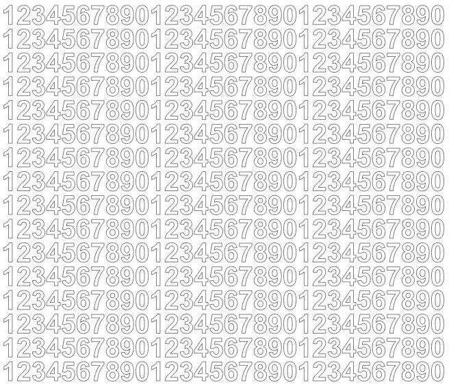 Cyfry samoprzylepne 1 cm naklejki z folii białe