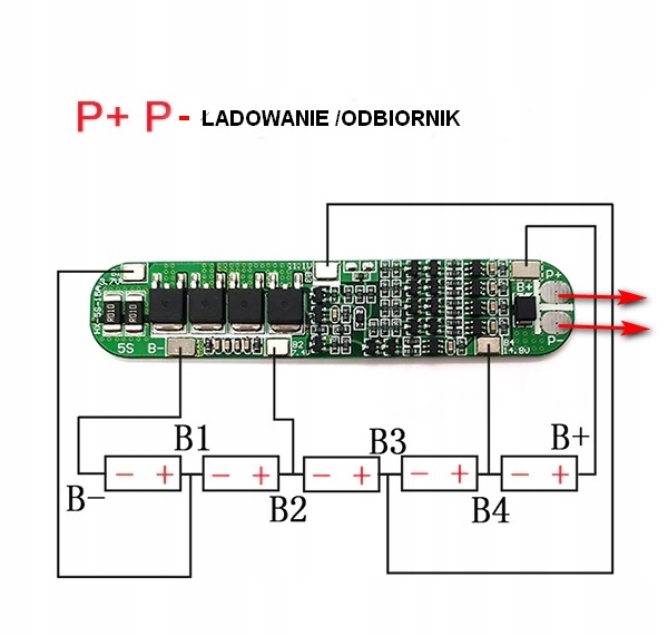BMS 5S 15A 21V Li-ion Kod producenta 0000