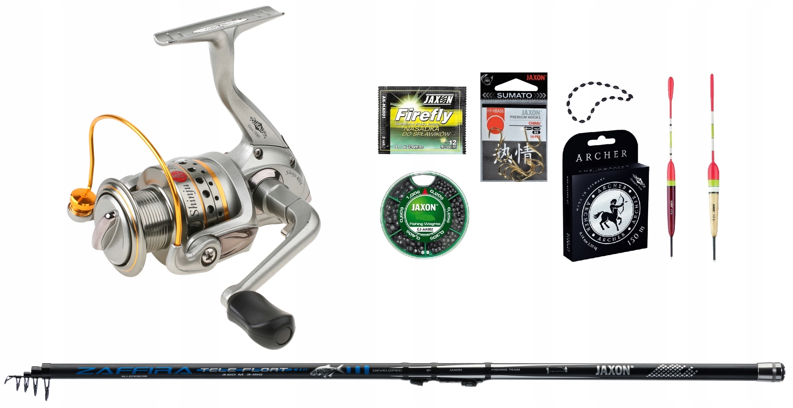 Zestaw spławikowy wędka 3,6 m Kołowrotek Mikado