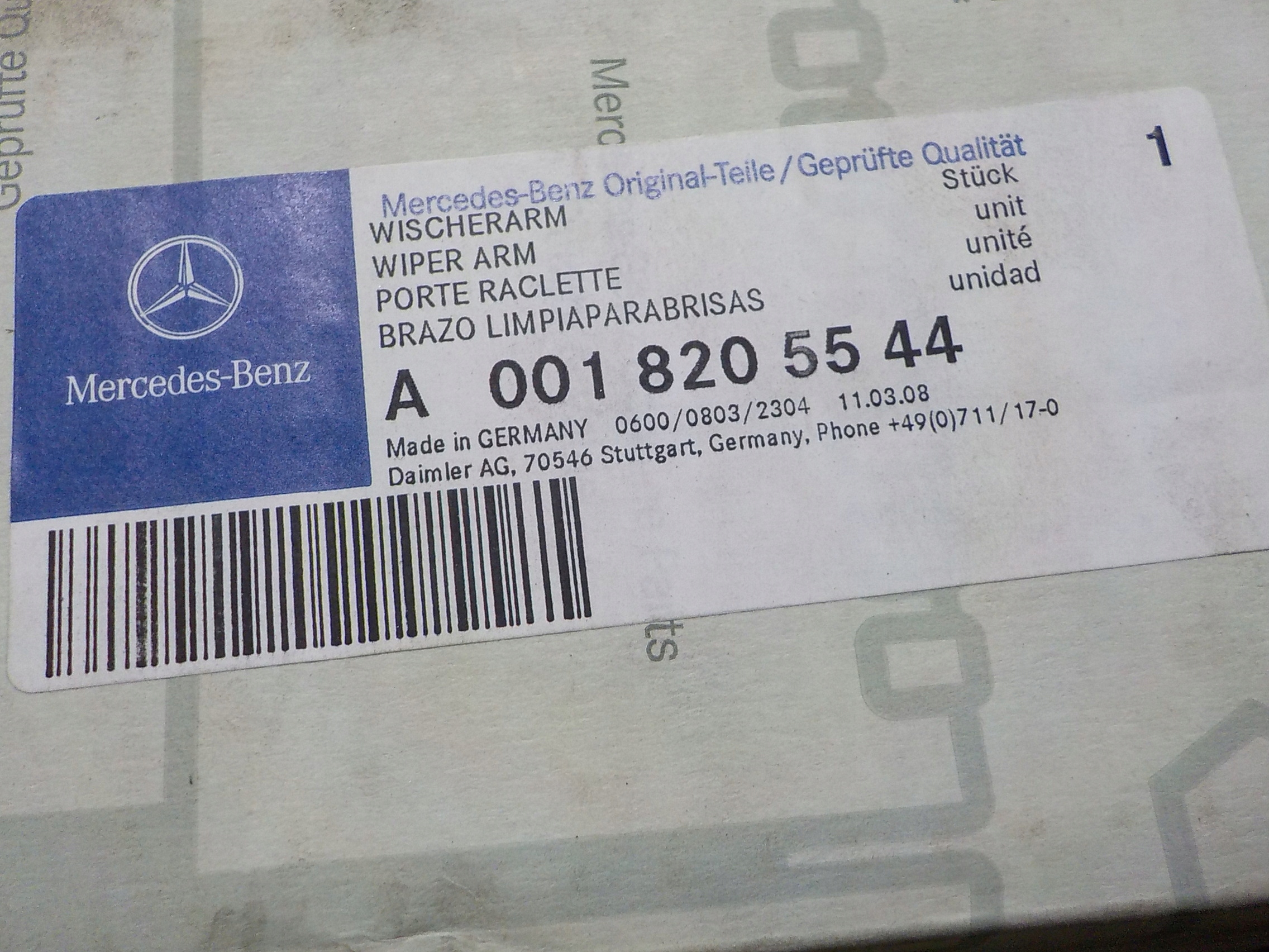 A0018205444, A0018205544 - WIPER ARM MERCEDES VITO W639