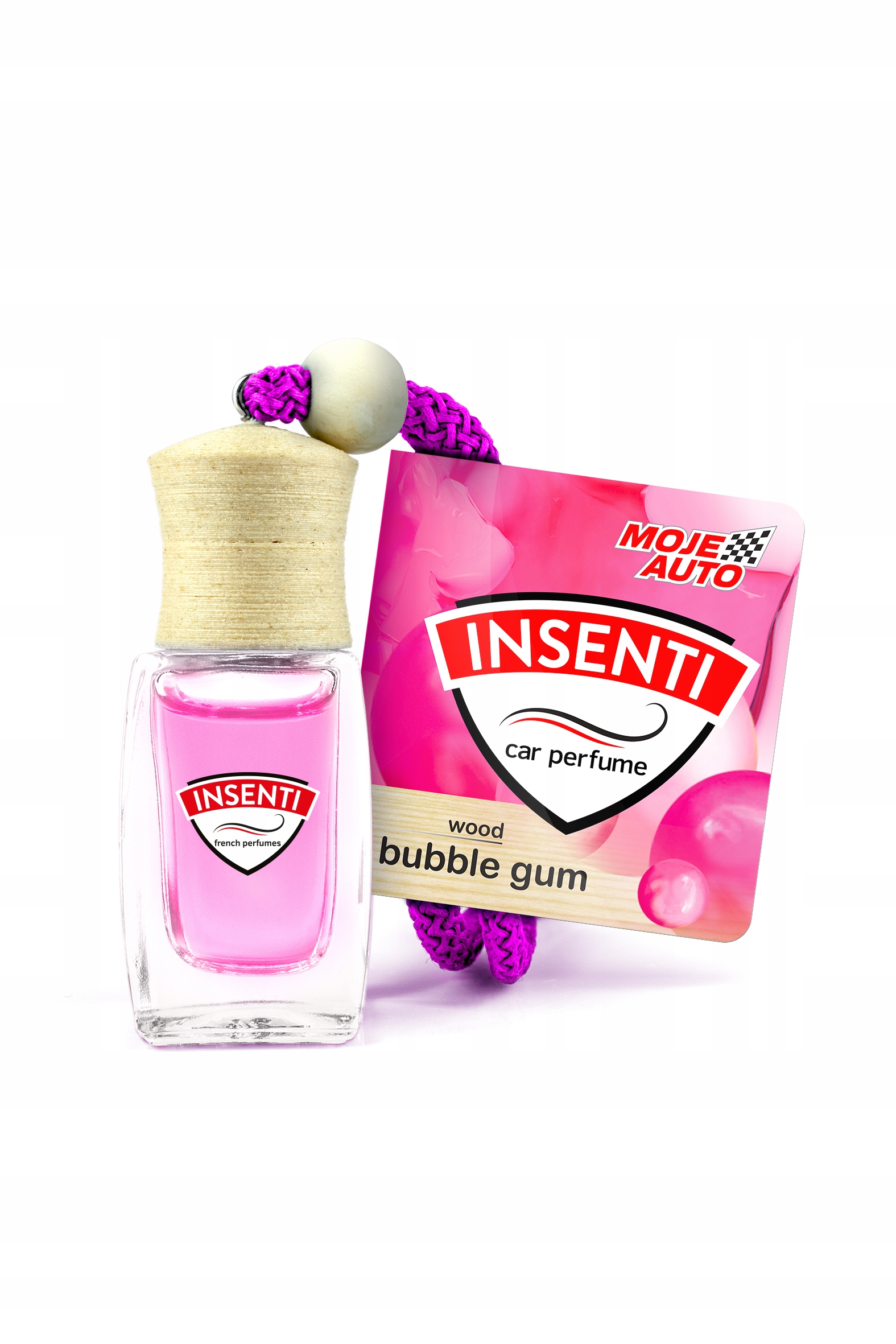 

Moje Auto Insenti Wood Zawieszka Zapach Bubble Gum