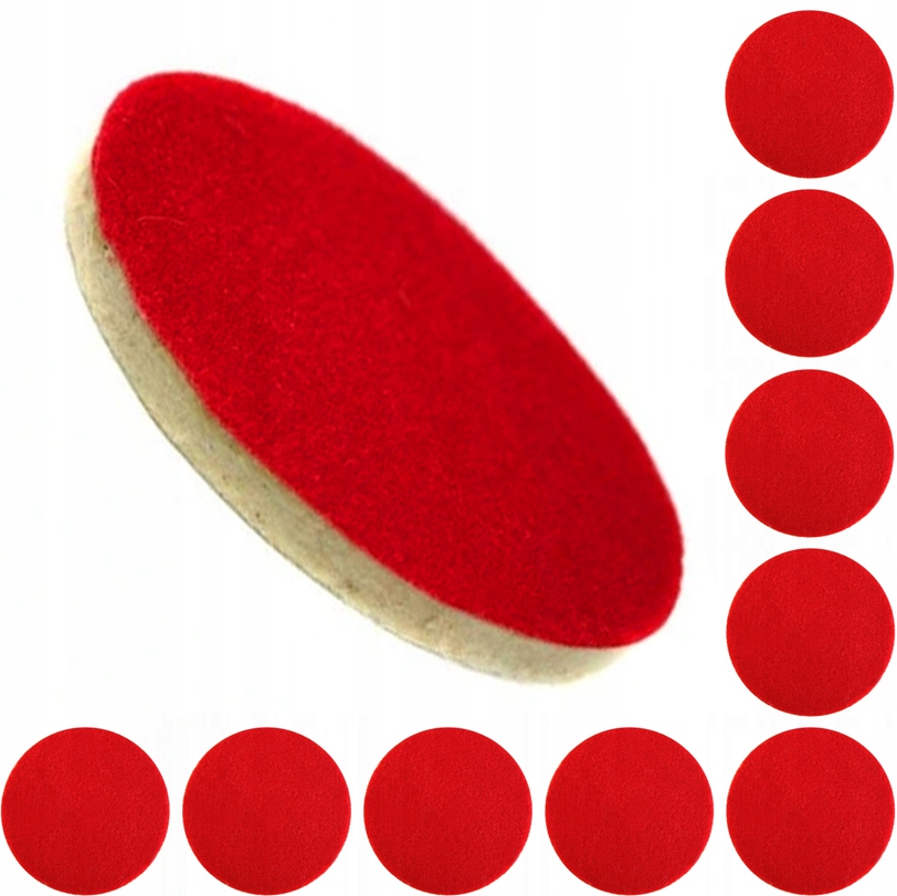 

10x Filc Polerski Z Rzepem Czepny 125x10mm Na Dysk