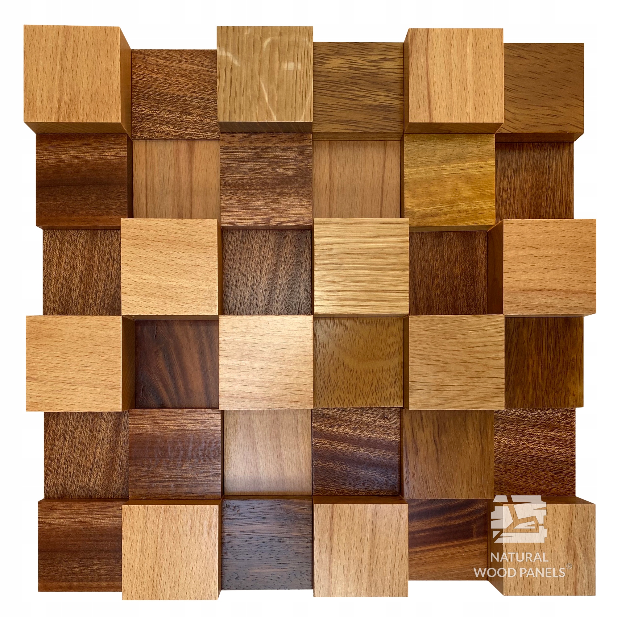 

Panel Akustyczny drewniany 30x30cm MIX Dyfuzor 3d