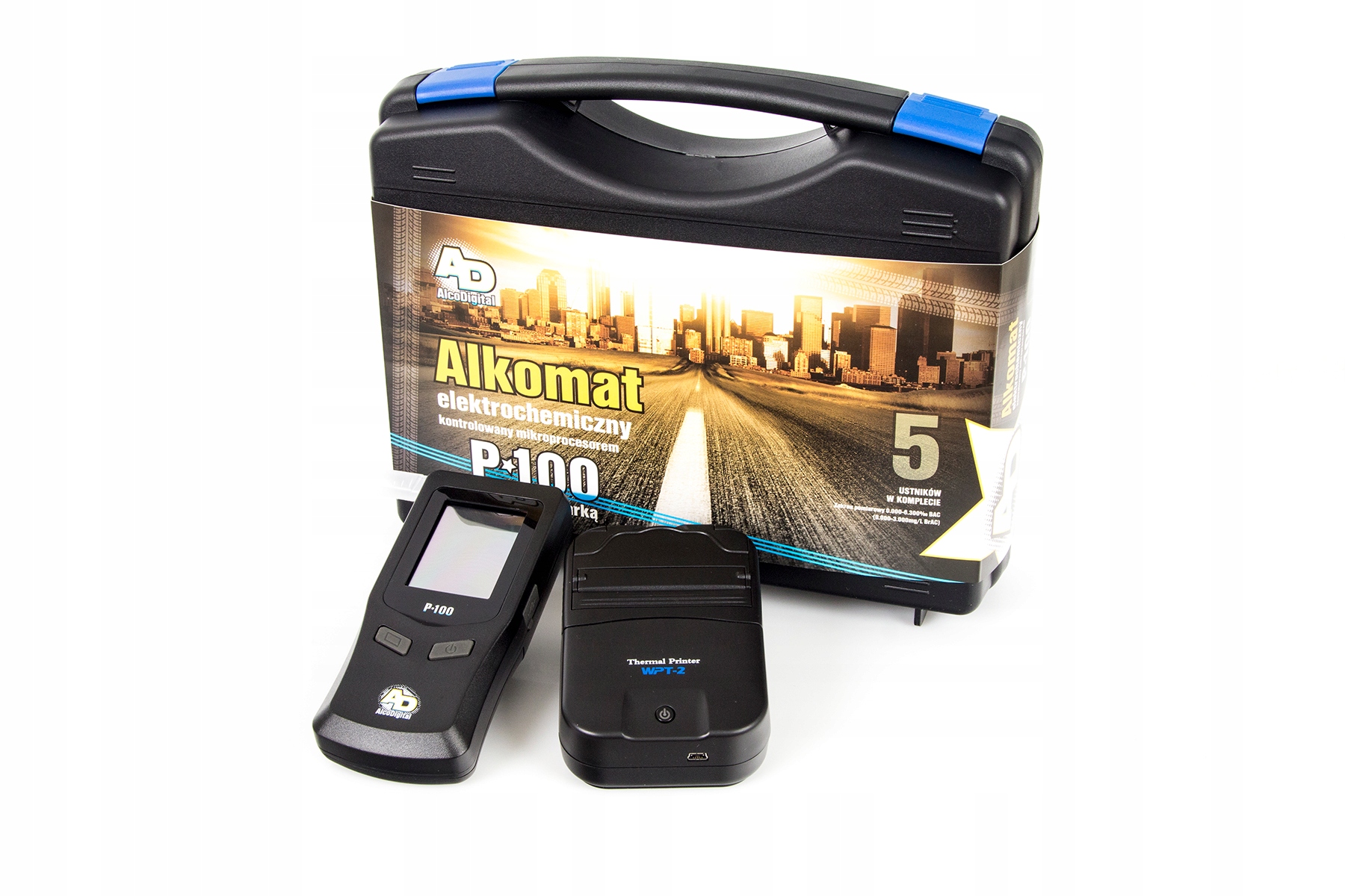 Alkomat dowodowy AlcoDigital P100 z drukarką