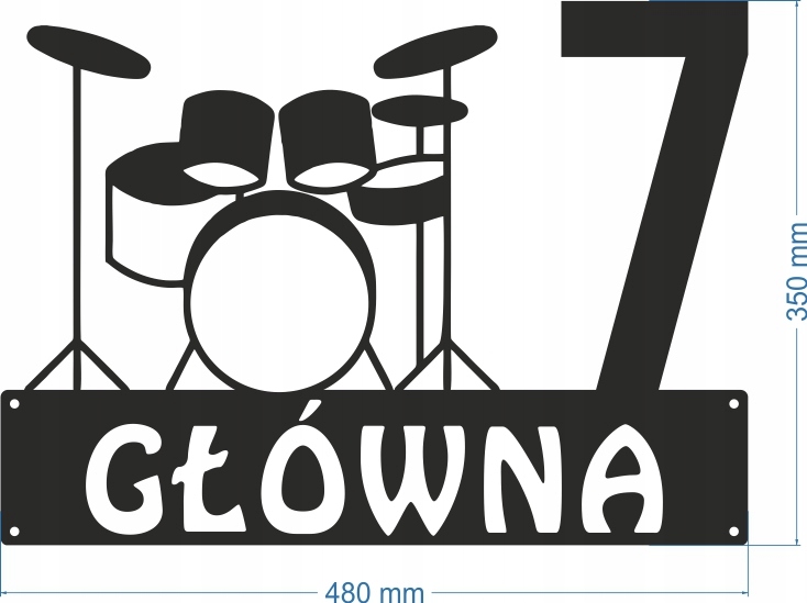 NUMER DOMU, TABLICZKA ADRESOWA NA DOM Z GRAFIKĄ