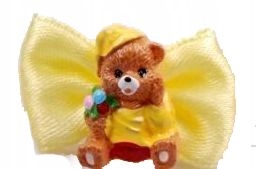 

Kolorowe Mini Kokardki Z Misiem Spinki żółte