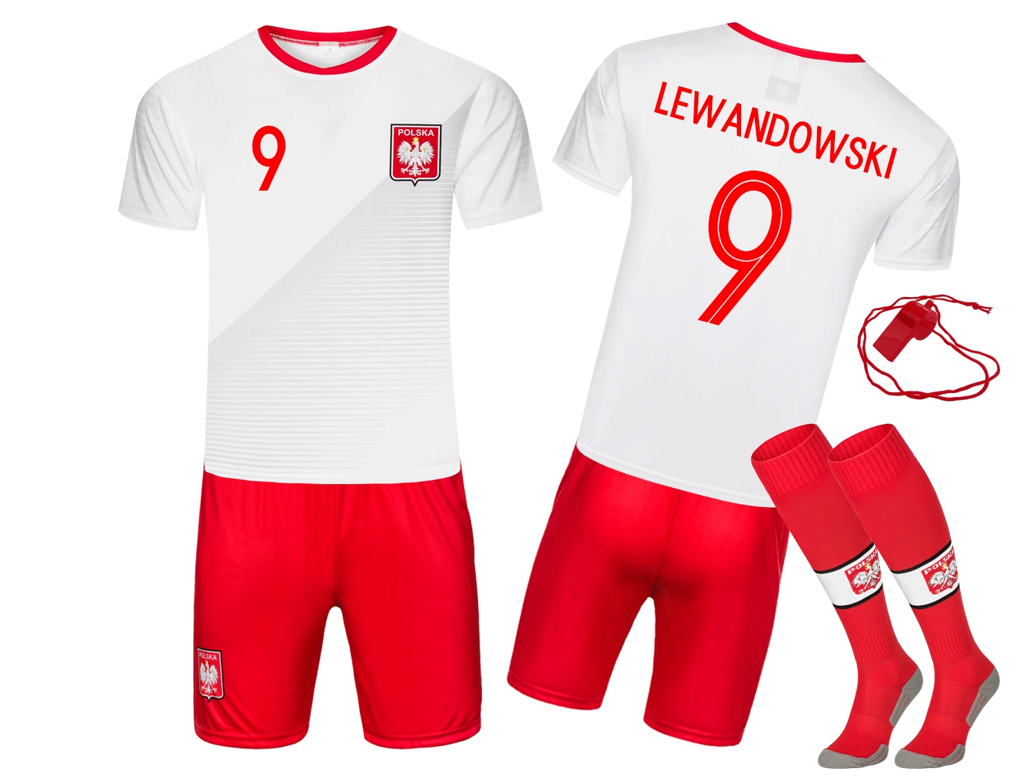 Strój Piłkarski i GETRY LEWANDOWSKI 9 rozm. 92