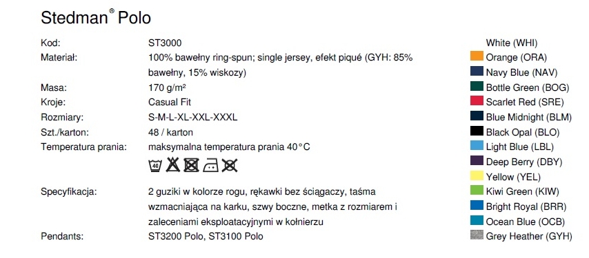 Promo Męska Koszulka Polo Stedman BLM c.granat rXL Marka Stedman