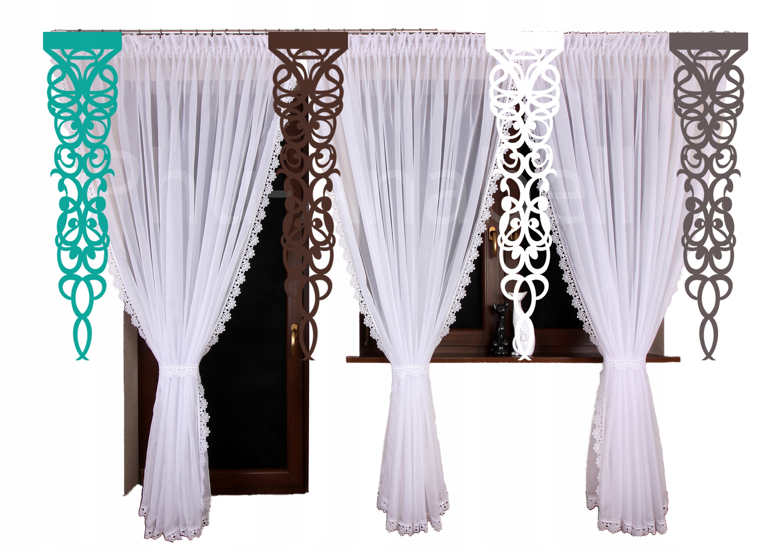 

Ażur Ażury Dekor Pionowy Ekran Ozdoba Ażurowa