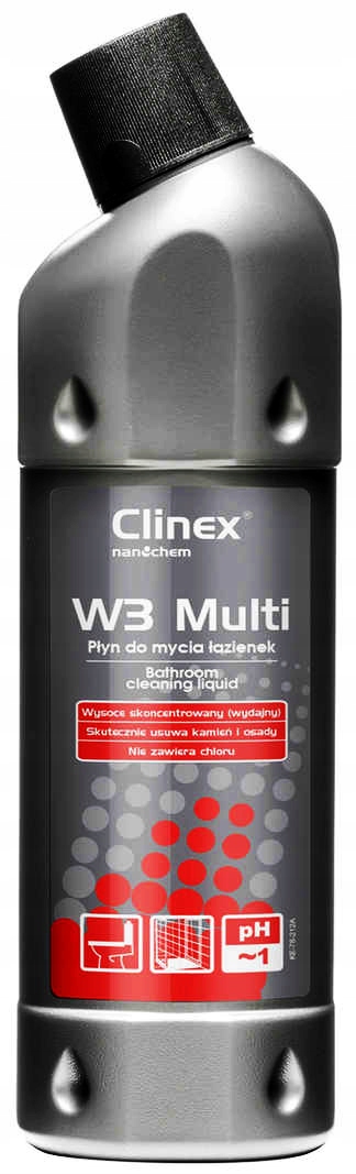 

Clinex W3 Multi 1L Wc preparat do mycia łazienek