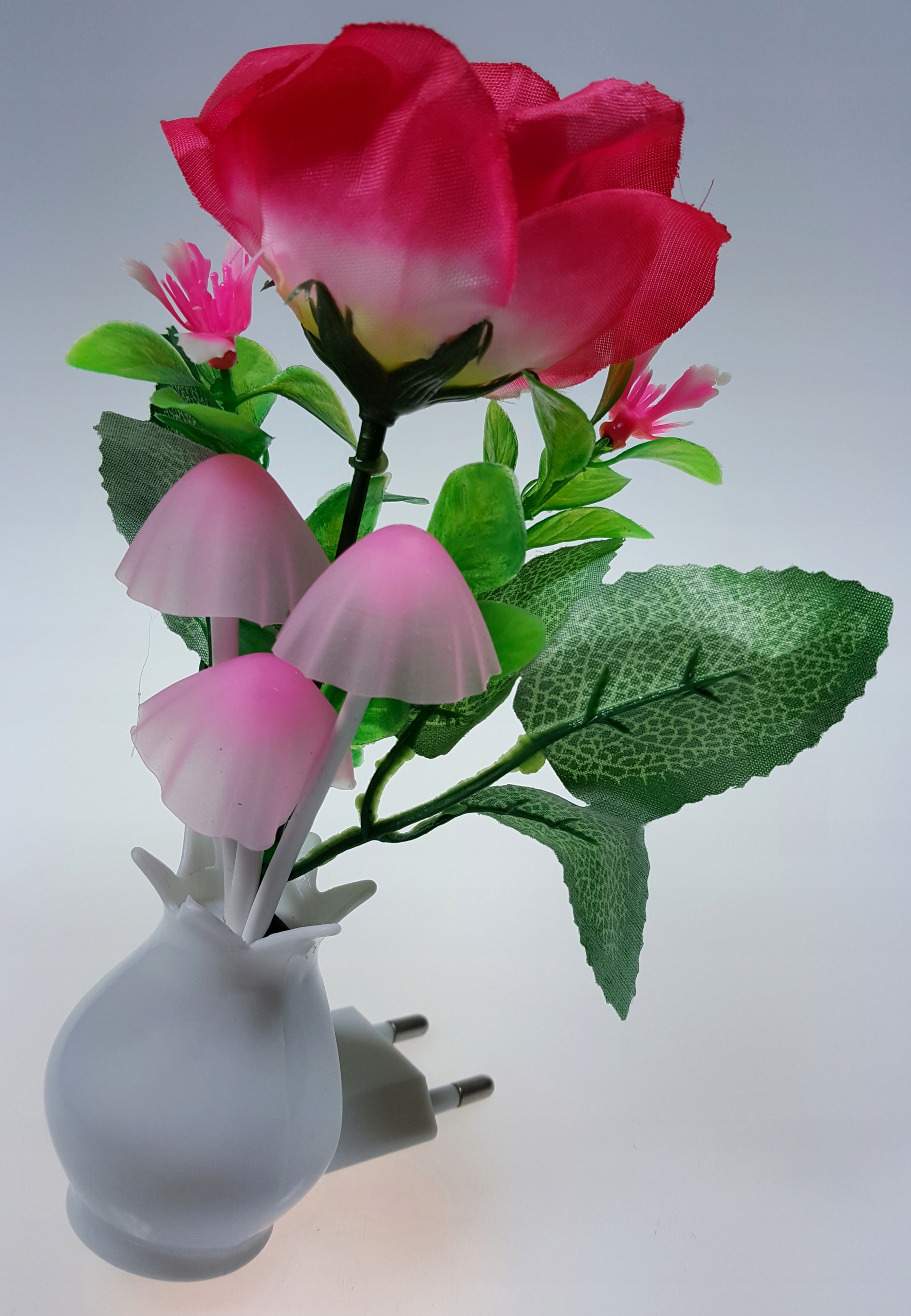 LAMPKA LED GRZYBKI CZERWONA RÓŻA czujnik zmierzchu Kod producenta P1951