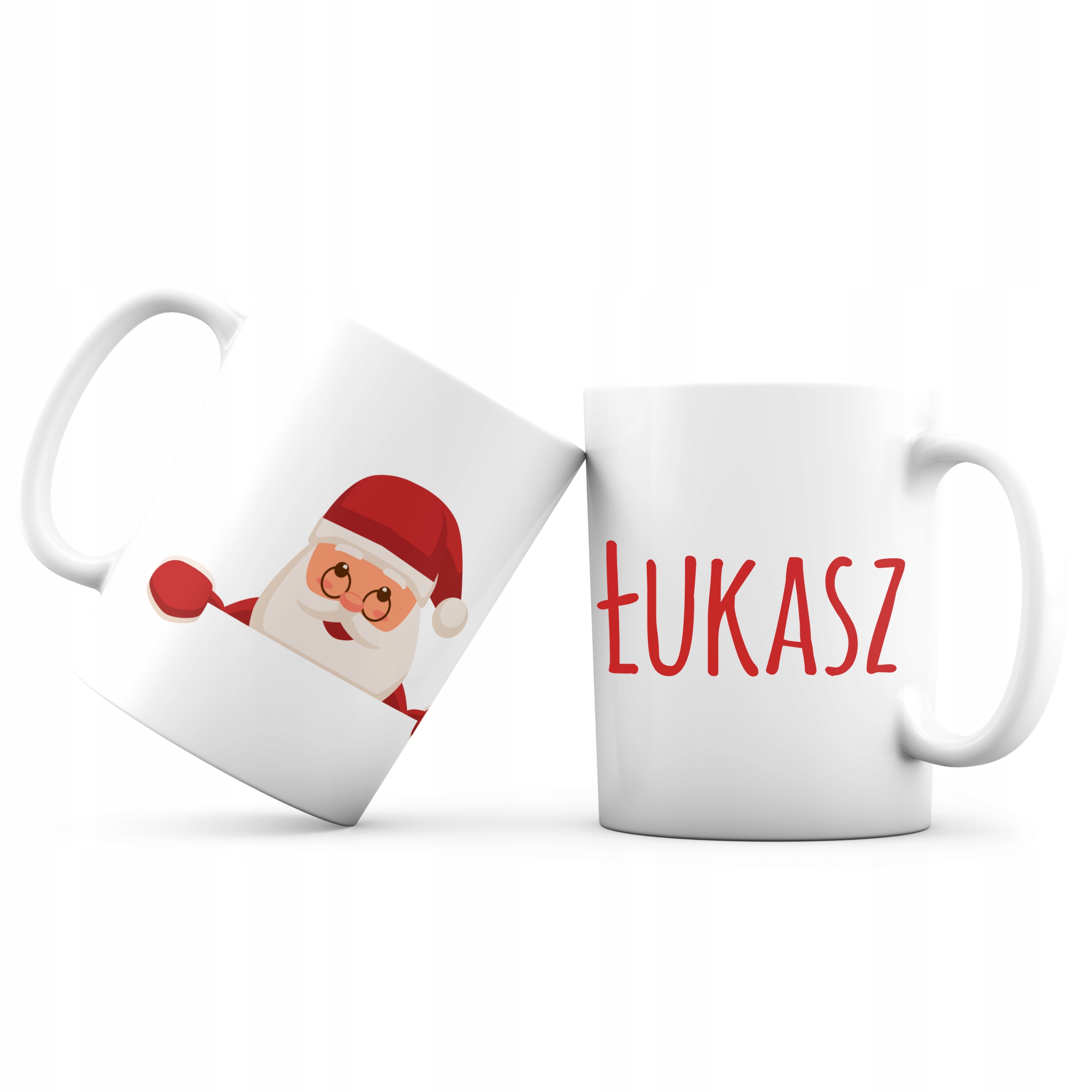 

Świąteczny Kubek Mikołaj Choinka Imię