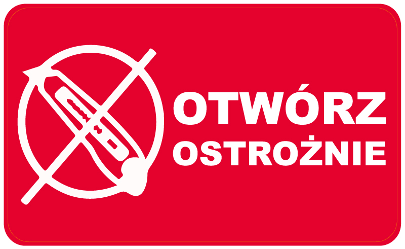 

Etykiety Naklejki Otwórz Ostrożnie 100szt.