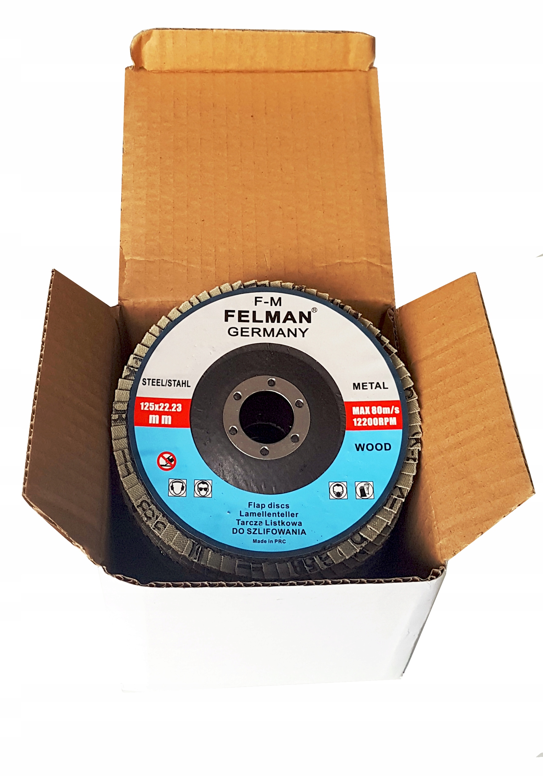 TARCZA ŚCIERNA LISTKOWA LAMELKA 125 MM P80 10 SZT