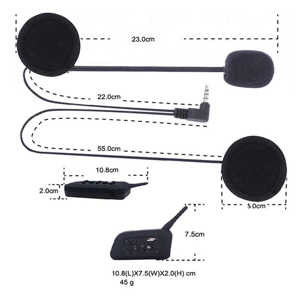 INTERKOM MOTOCYKL EJEAS V6 PRO 1200M 6 OSÓB 2 KASK Maksymalny czas czuwania 360 h
