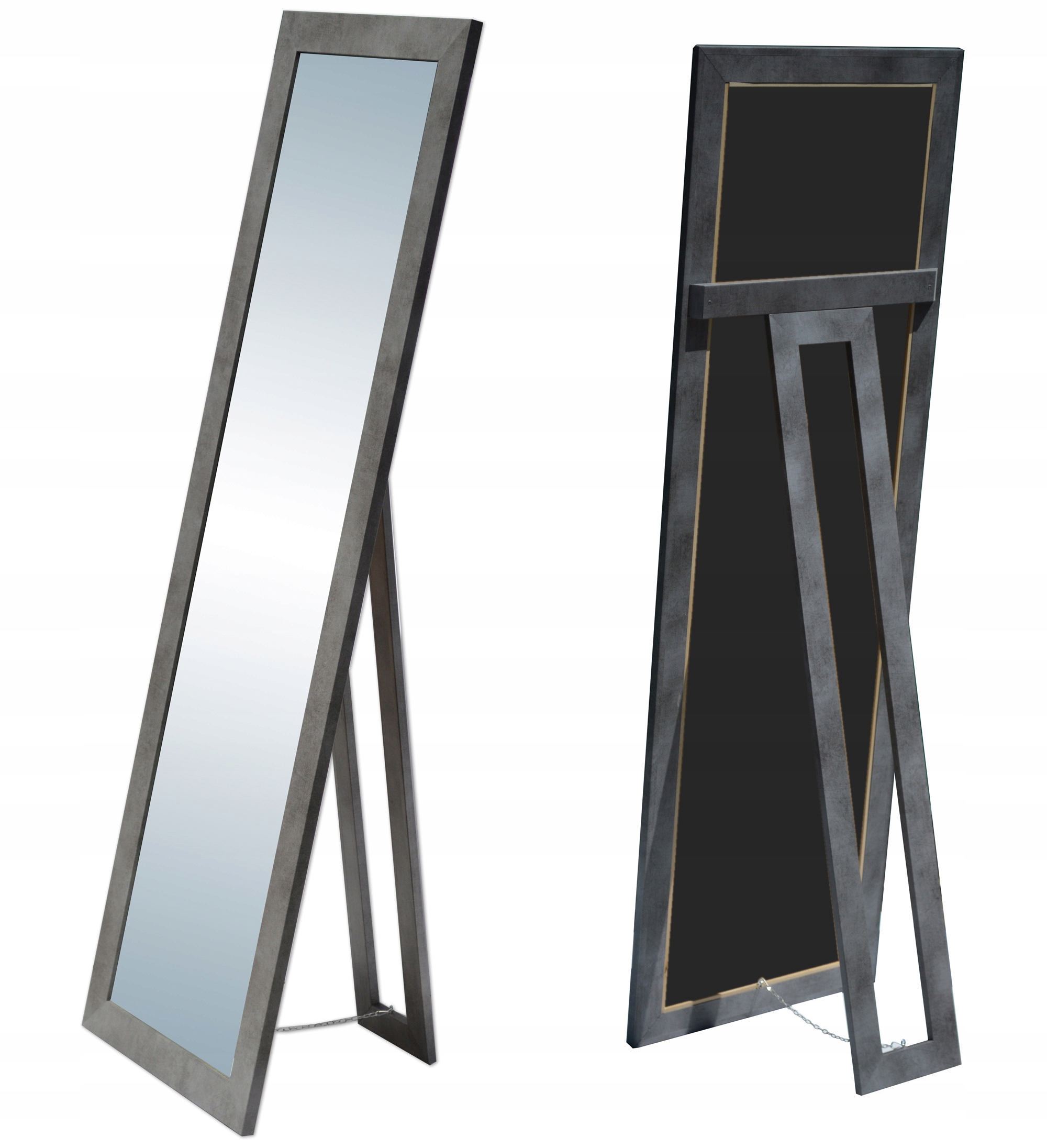 Lustro STOJĄCE BIAŁE 160x50 wenge WĄSKA NOGA MR Marka Manufaktura Ram