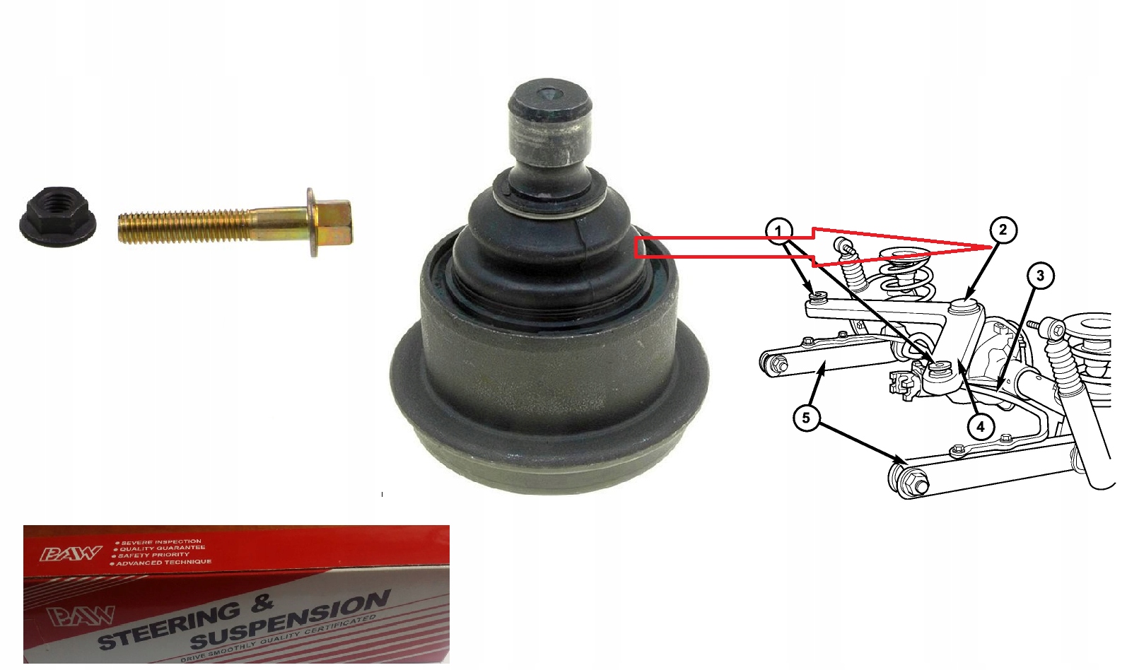 Sworzen wahacza tyl Jeep Liberty Cherokee KJ 02 07