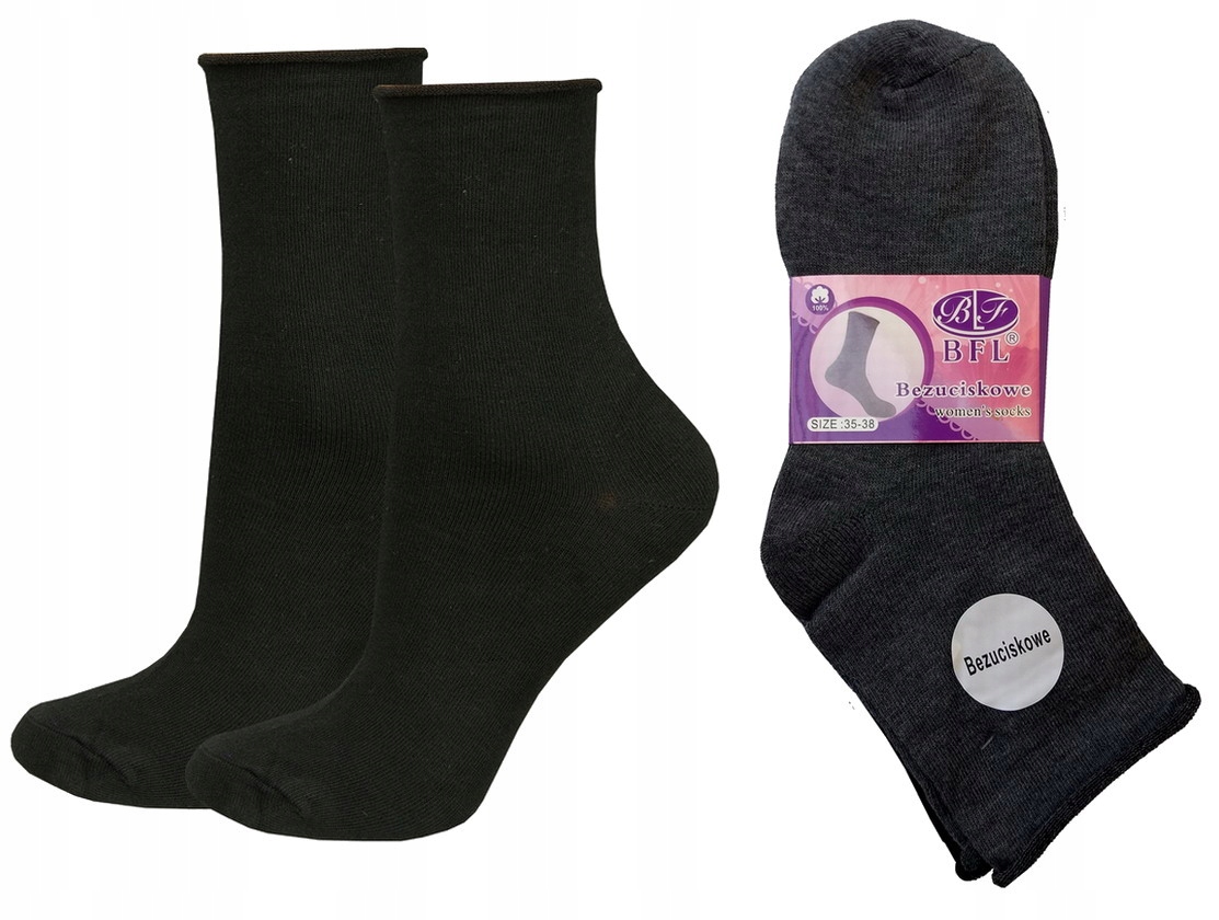 

5x Bezuciskowe skarpety Damskie bawełniane 38-41cm