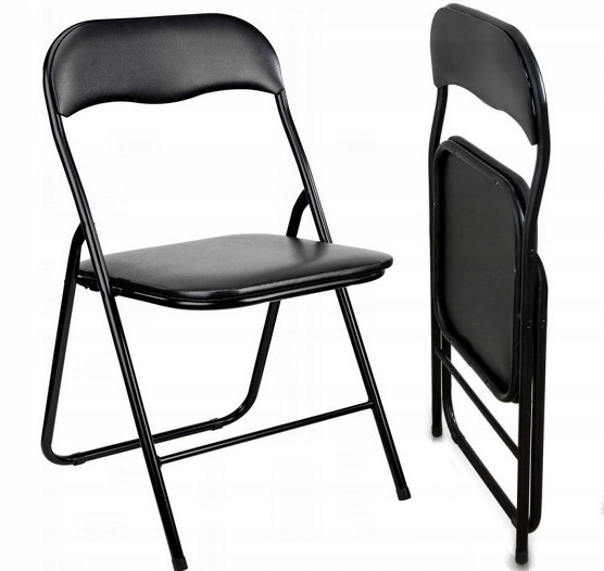 BIUROWE KRZESŁO FOTEL SKŁADANE OGRODOWE CZARNE Kod producenta 244