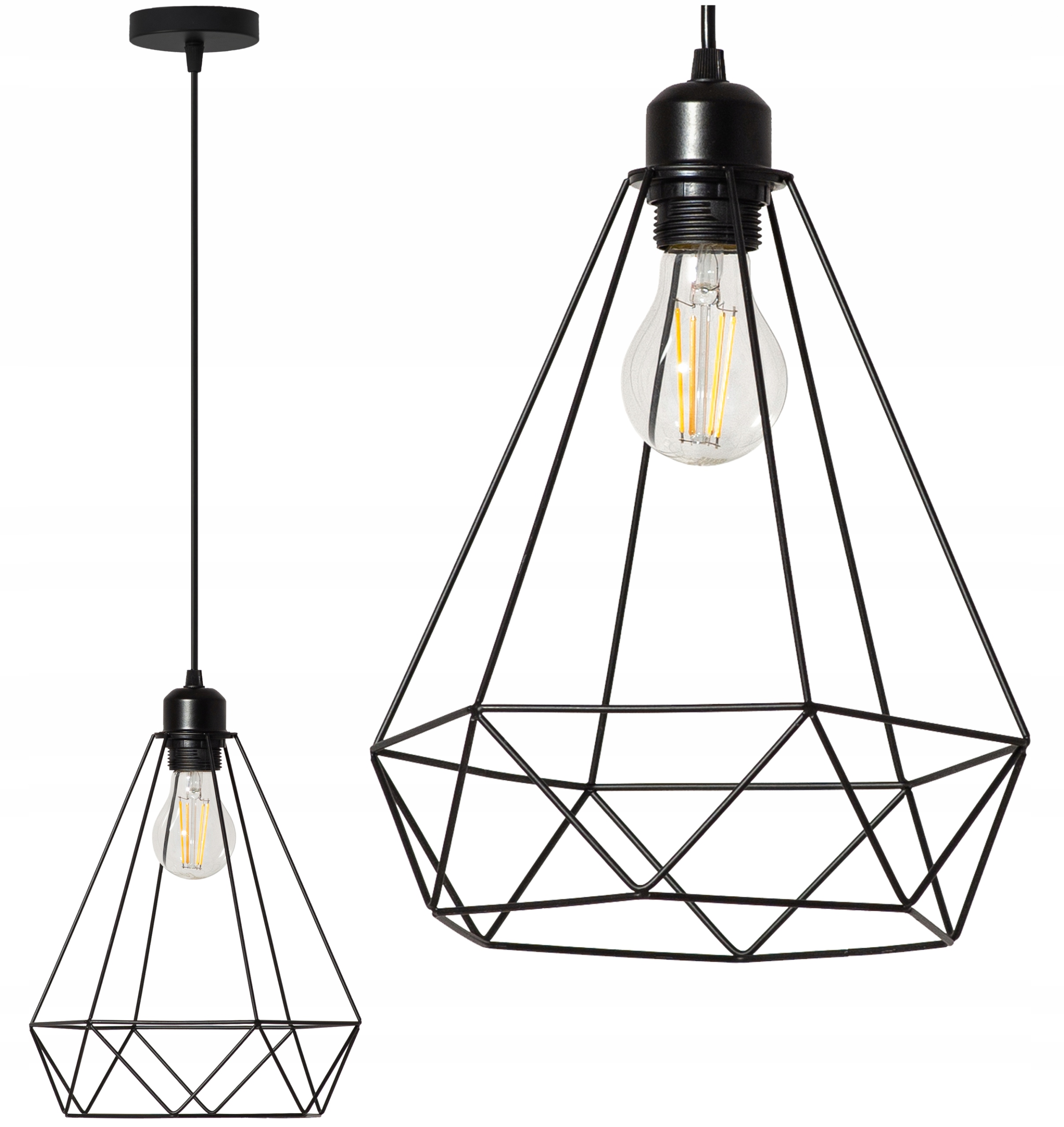 

Lampa Sufitowa Wisząca W Stylu Loft Reno E27