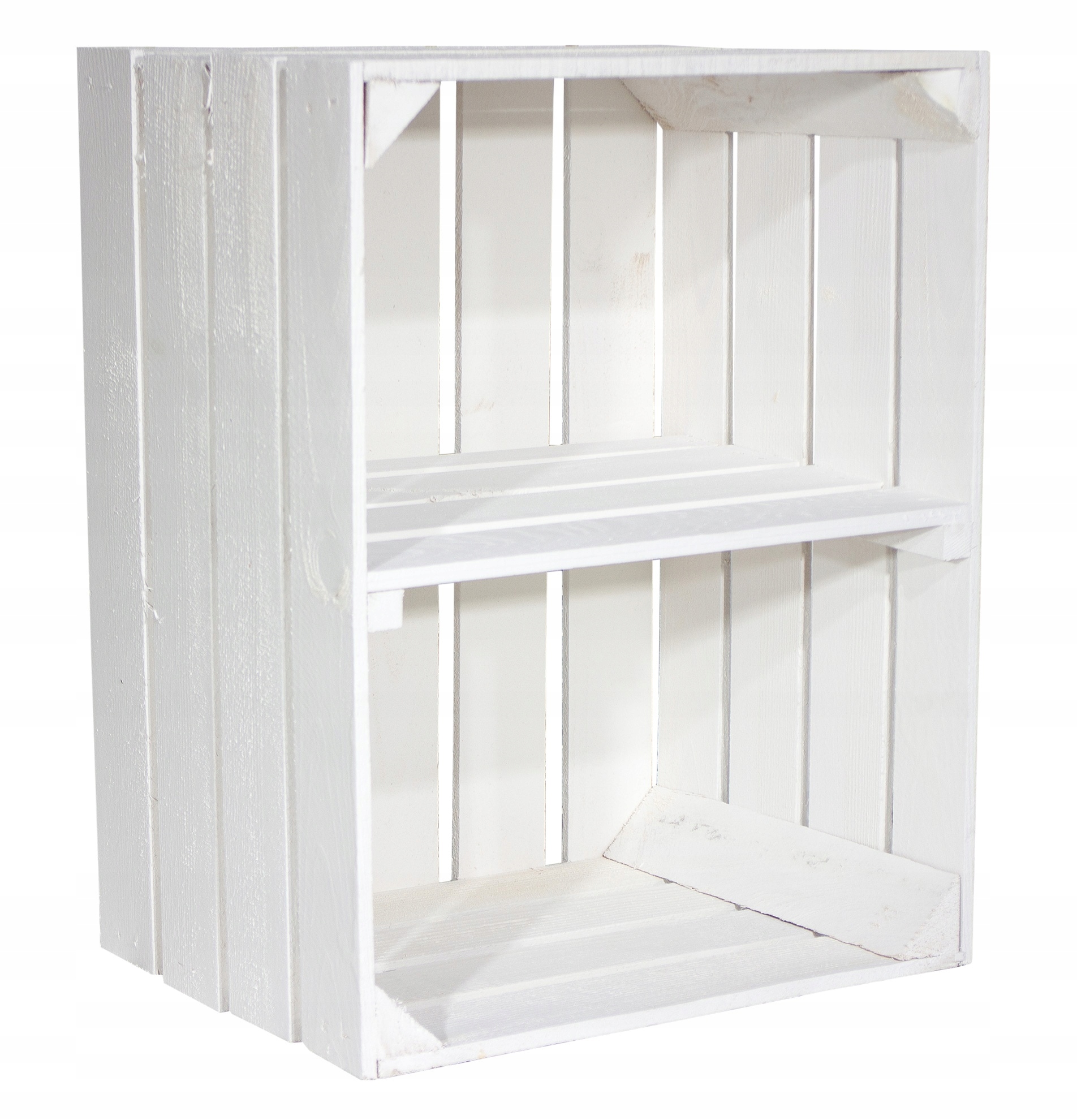 SKRZYNKA DREWNIANA BIAŁA PÓŁKA skrzynki POJEMNIK