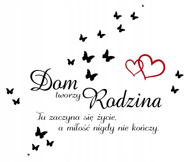 

Naklejka na ścianę Dom tworzy Rodzina naklejki