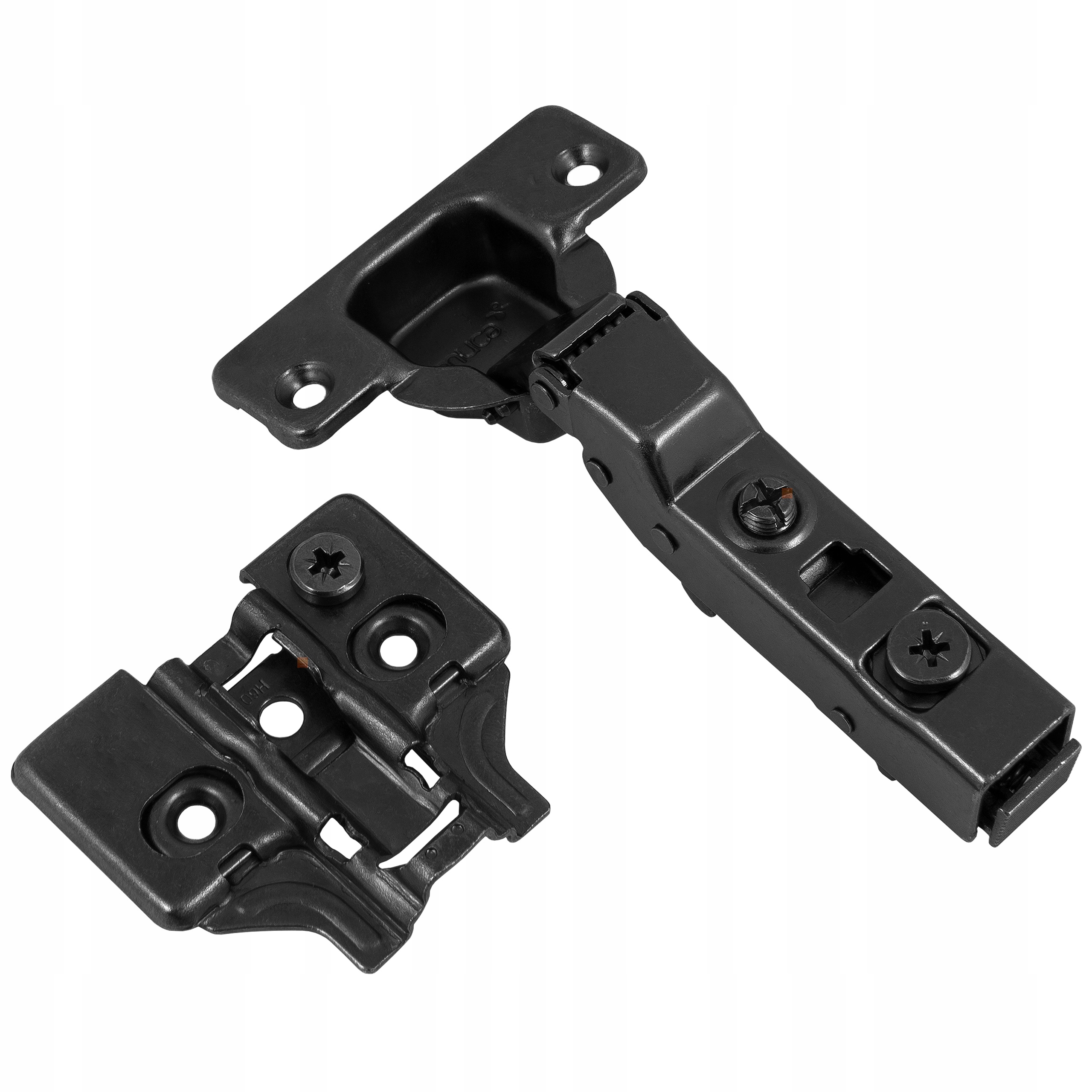 

Zawias meblowy bliźniaczy X91 cichy domyk czarny