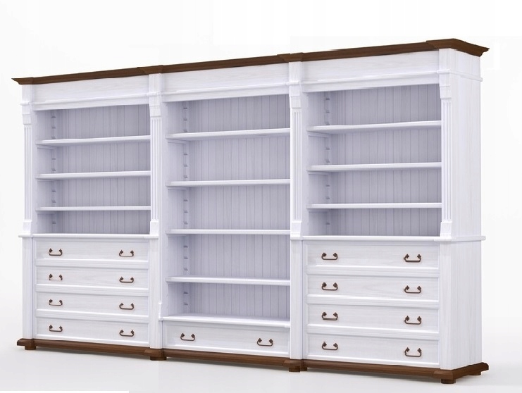 Regał na Książki z Drewna Litego - BIBLIOTEKA