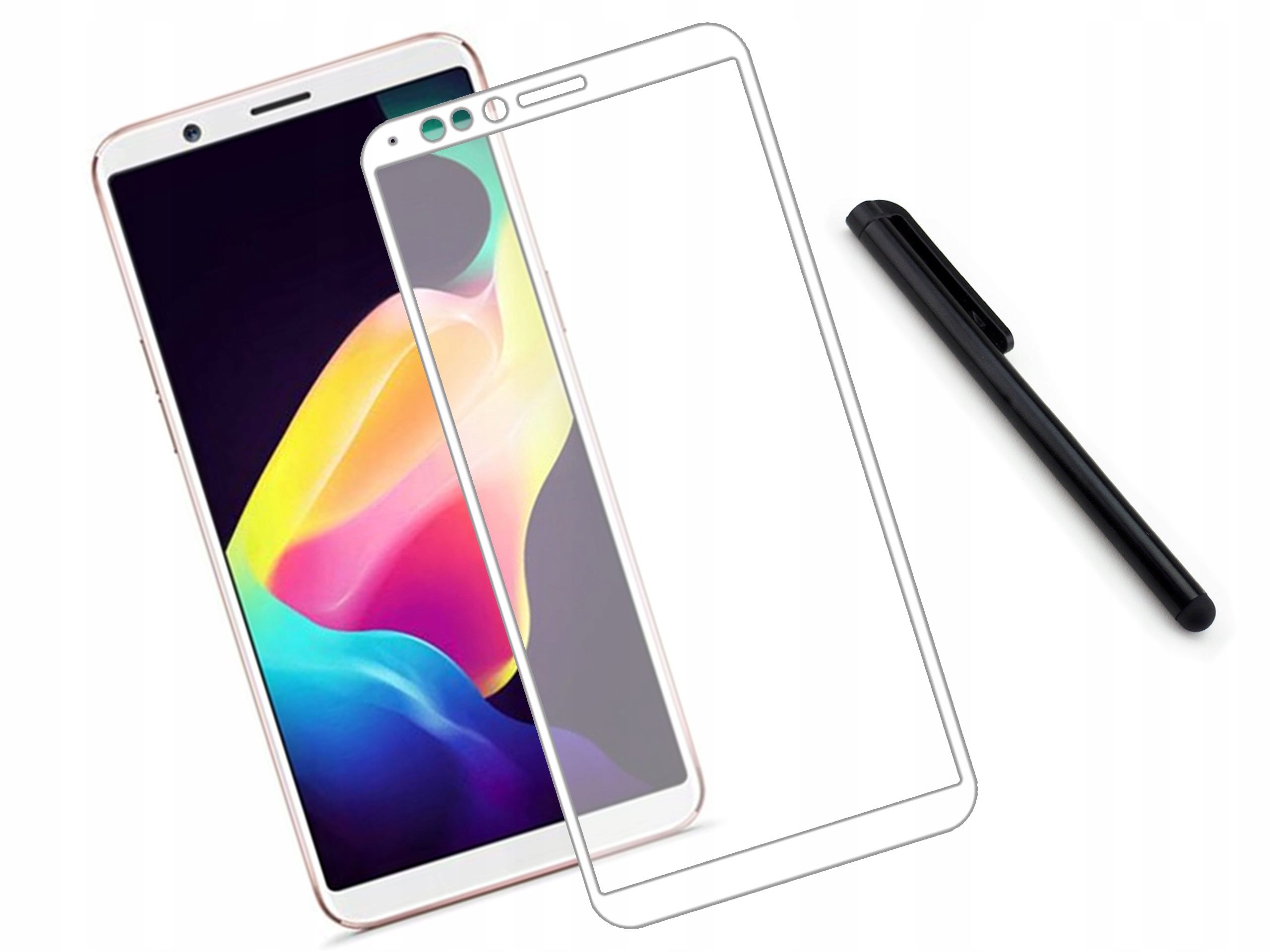 

Zaokrąglone szkło hartowane 9H 3D Oppo R11s Białe