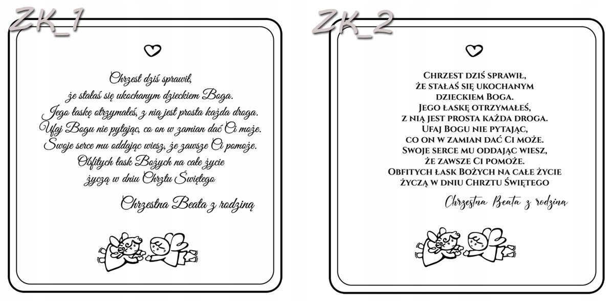 Personalizowany prezent Pamiątka Chrztu Świętego Wysokość produktu 14 cm