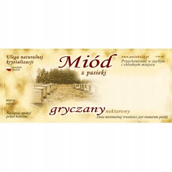

Etykieta na miód Gryczany 100 szt gryka E36