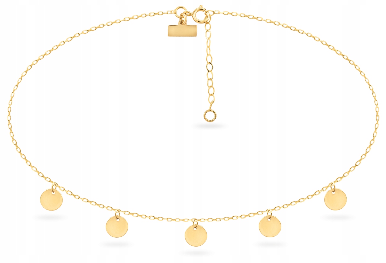 

Złota Bransoletka Choker Kółka Na Nogę 333