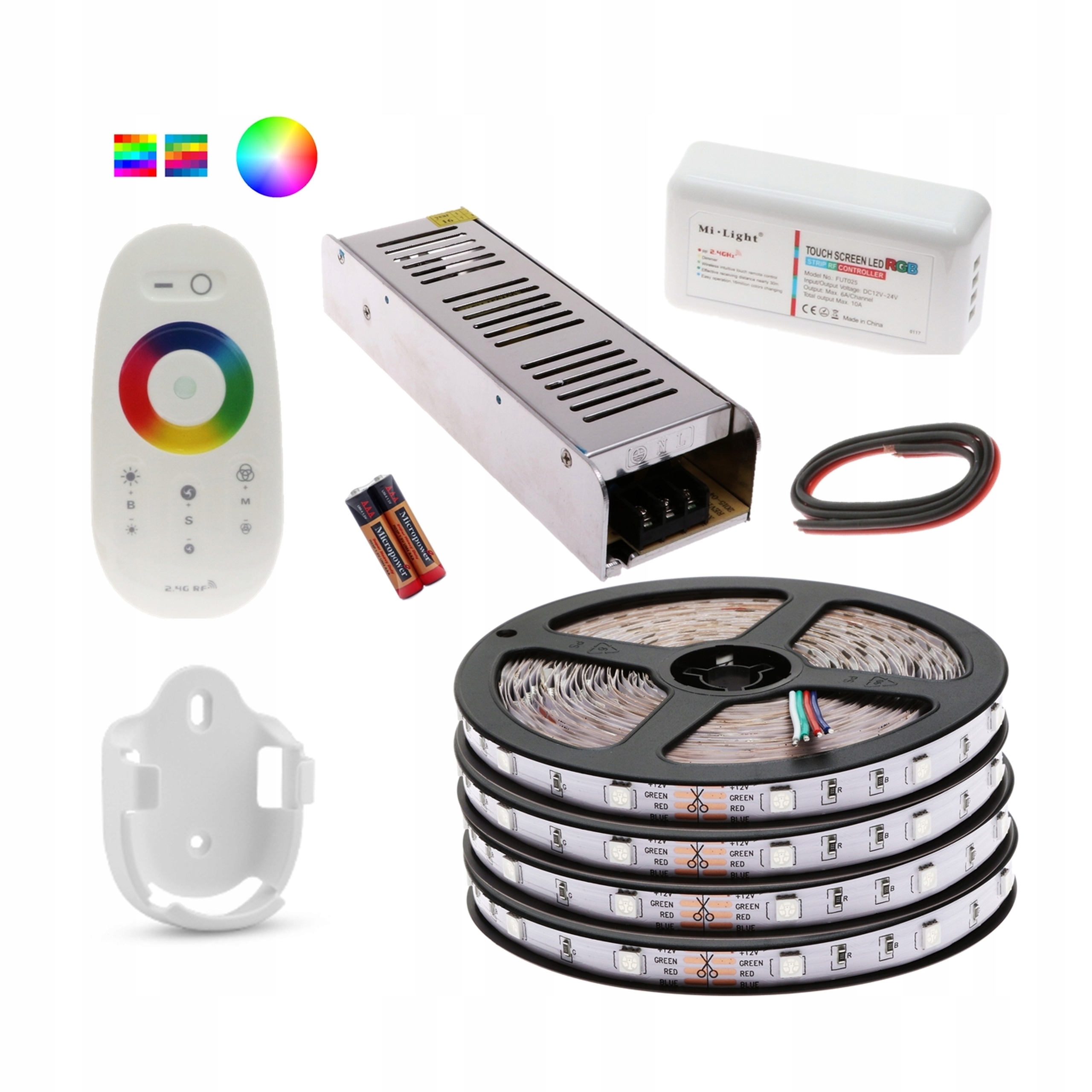 

Zestaw 20m Taśma Led 5050 RGB+w biały pilot dotyk