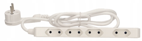 Przedłużacz listwowy płaska wtyczka 1,4 m 4 gniazd Marka Virone