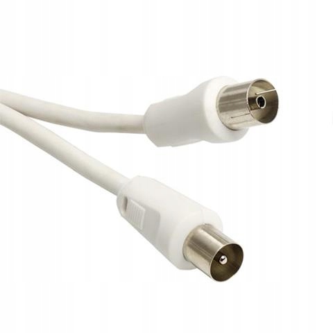 

Przewód kabel antenowy Tv-video 2m biały