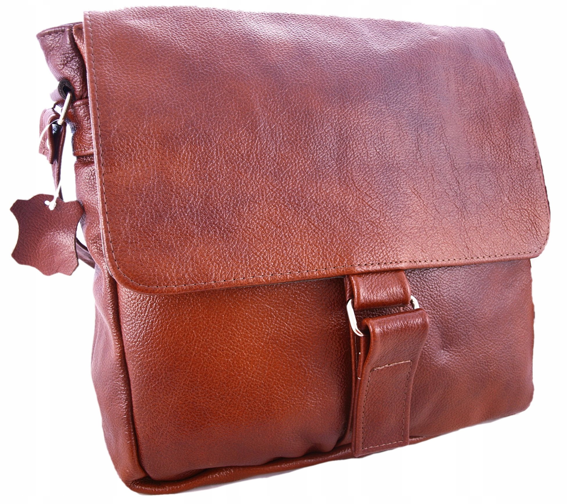 TOREBKA SKÓRZANA LISTONOSZKA BRĄZOWO-RUDA SKÓRA A4