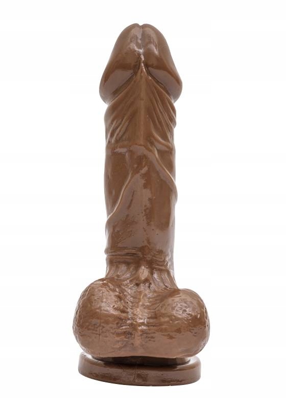 Dildo z przyssawką QUER VSEN brązowy 25cm