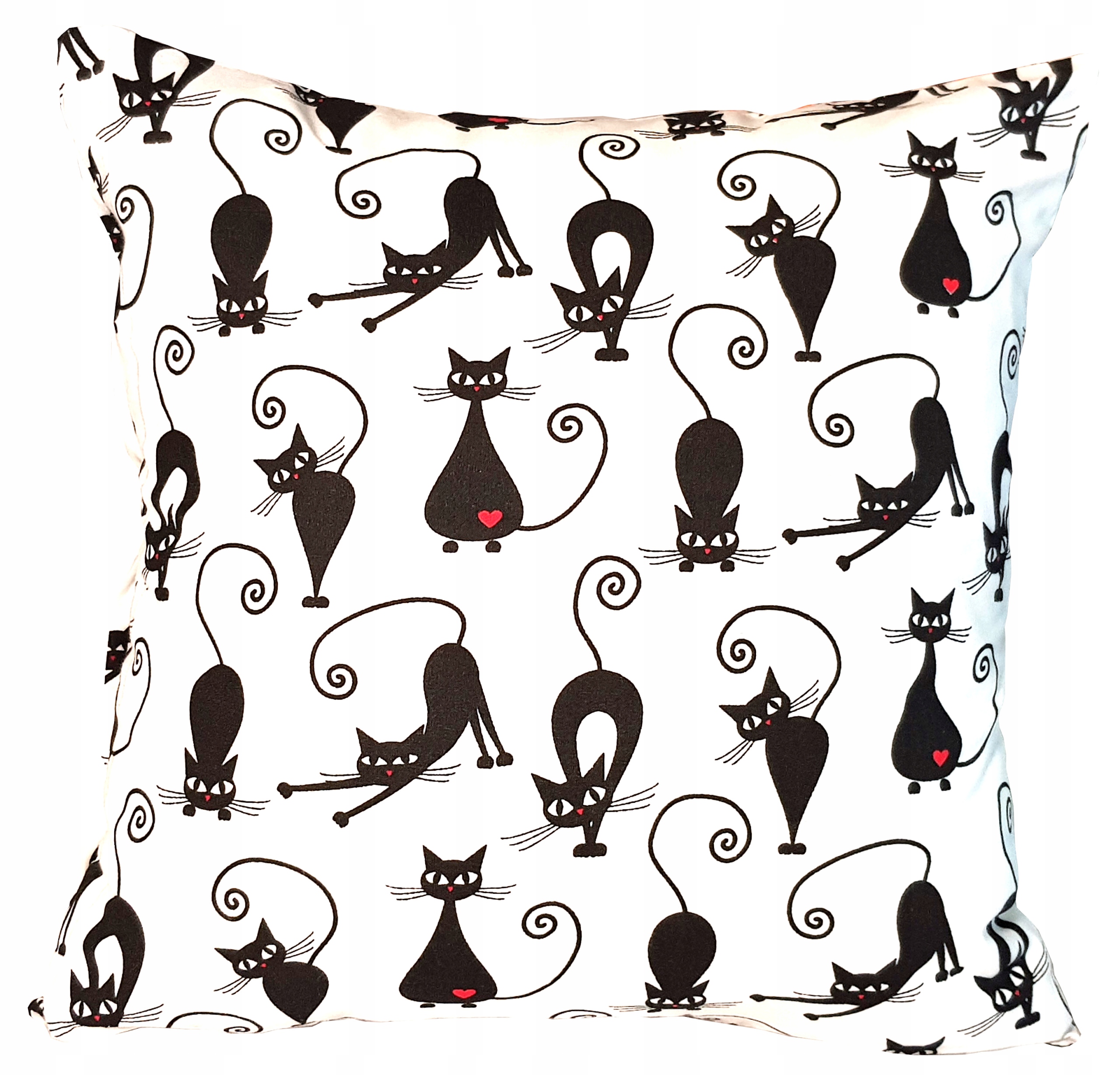 

Poszewka biała 40X40 Koty Czarne bawełniana 100%