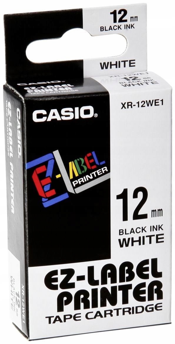 Páska pro XR-12WE1 bílá, černá písmena