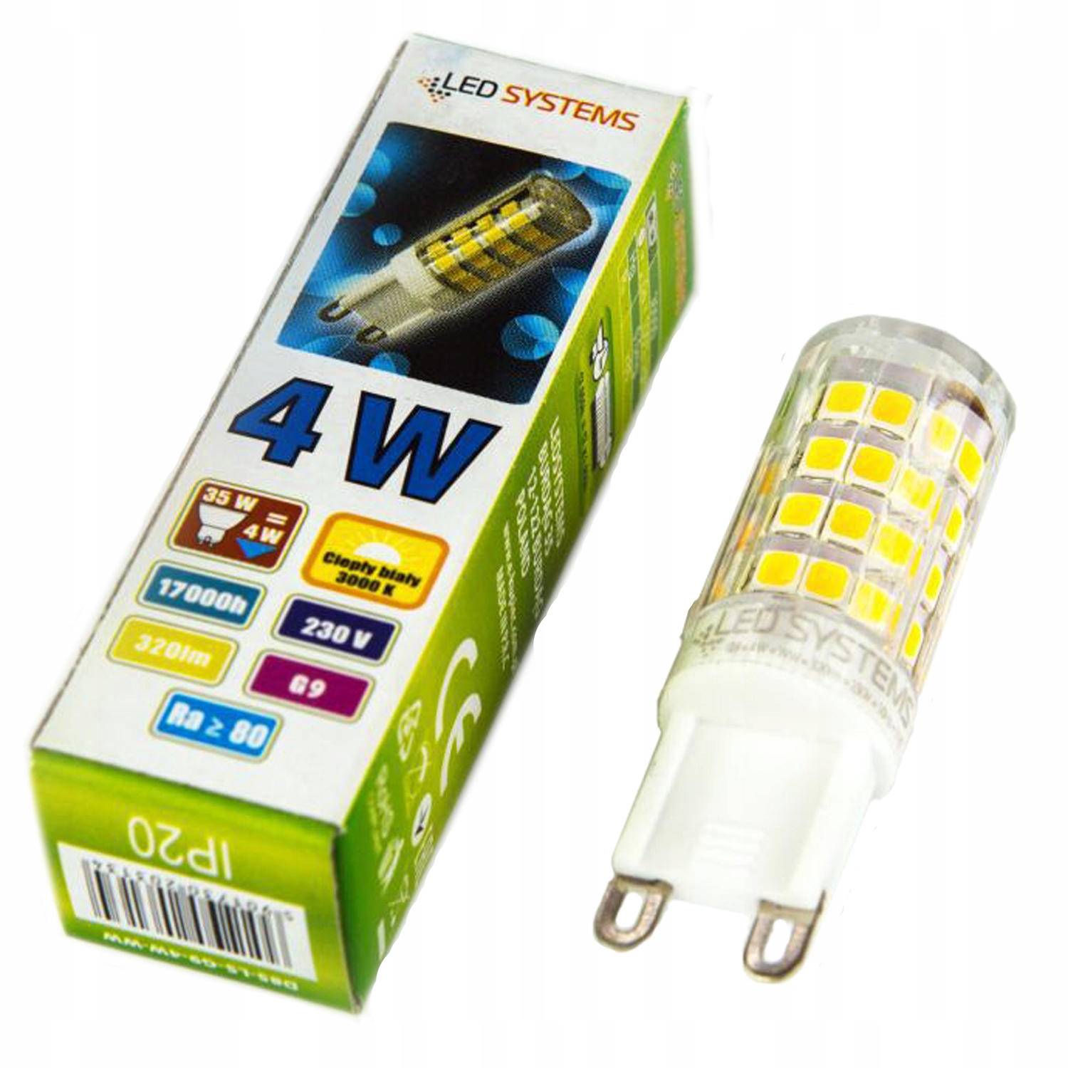 

Żarówka Led G9 4W 3000K 320LM Led Systems