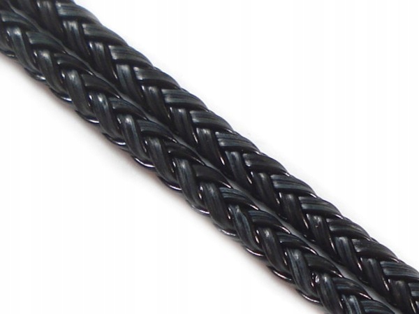 RZ-189 Rzemień eko Pleciony 6x7mm czarny 3m