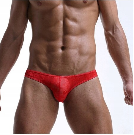 

B79 Skąpe przeźroczyste koronkowe slipy - L